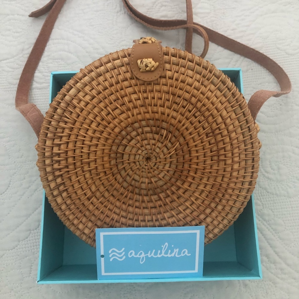 Aquilina Wicker Bamboo Bag